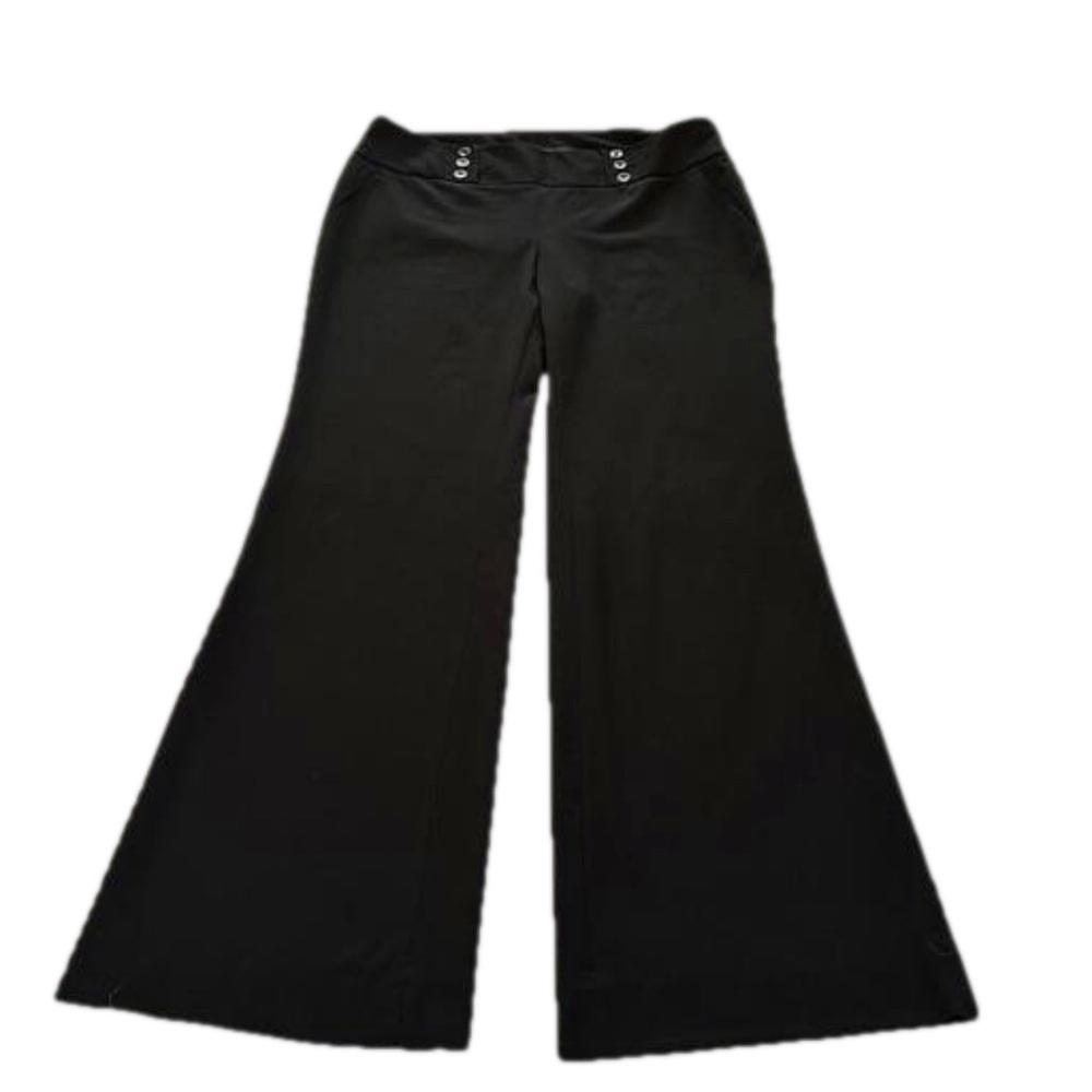 White House Black Market Legacy Wide Leg Trousers, Size 10R, Black